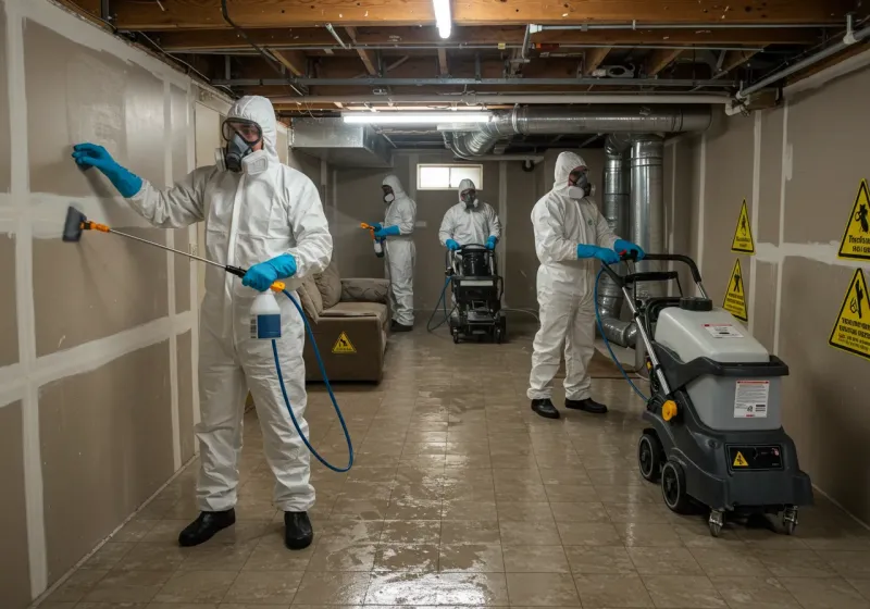 Basement Moisture Removal and Structural Drying process in Limestone County, TX